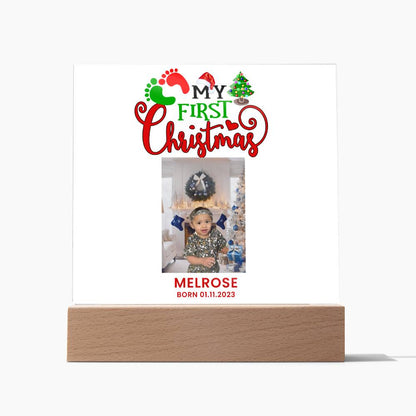 Baby's 1st Christmas-Square Acrylic Plaque