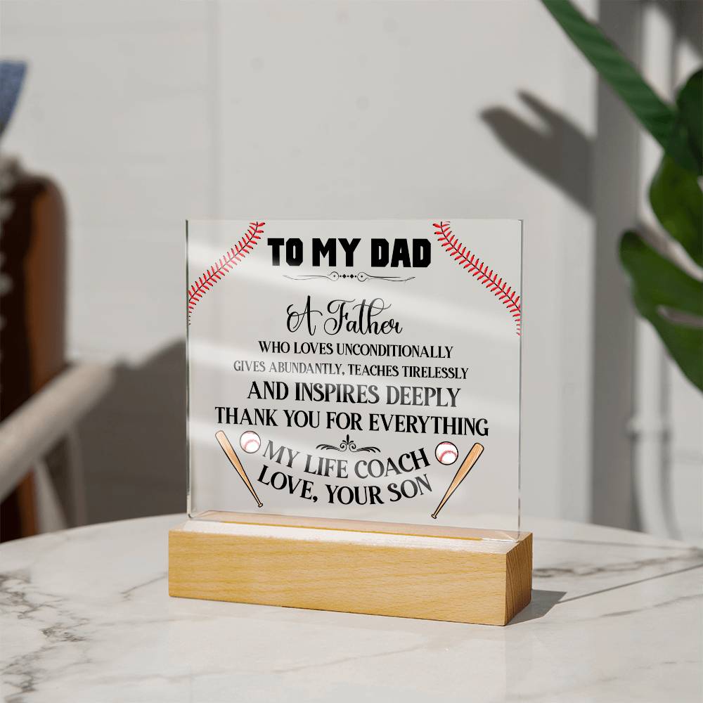 A Father Loves Unconditionally-Acrylic Plaque