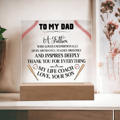 A Father Loves Unconditionally-Acrylic Plaque