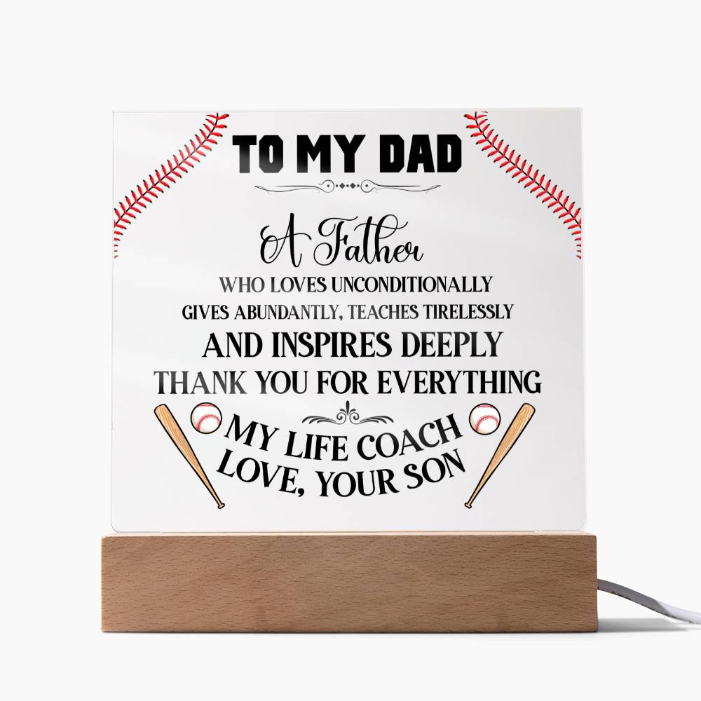 A Father Loves Unconditionally-Acrylic Plaque