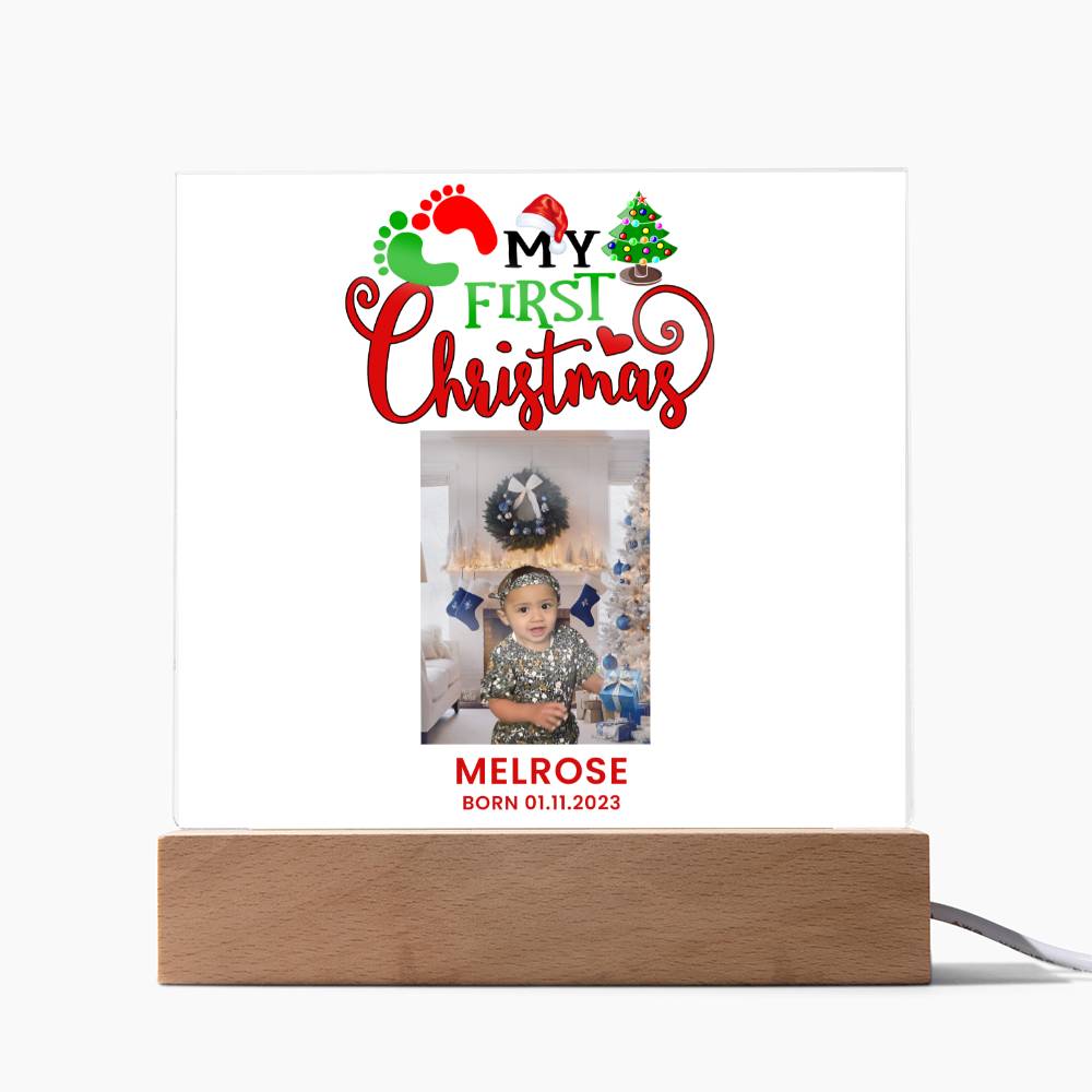 Baby's 1st Christmas-Square Acrylic Plaque