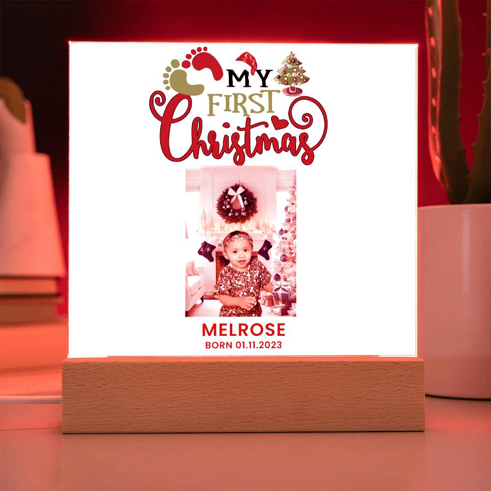 Baby's 1st Christmas-Square Acrylic Plaque