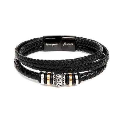 Eternal Serenity Vegan Leather Bracelet for Men