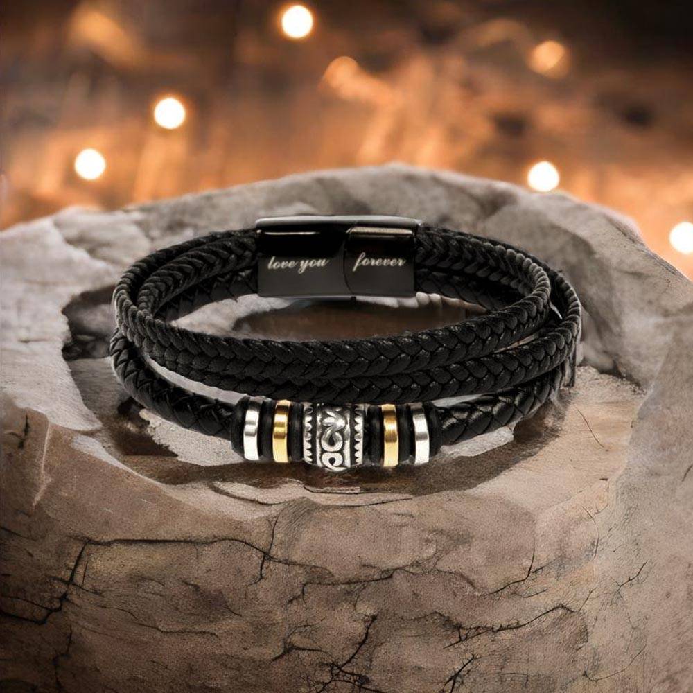 Boundless Love Vegan Leather Bracelet for Men