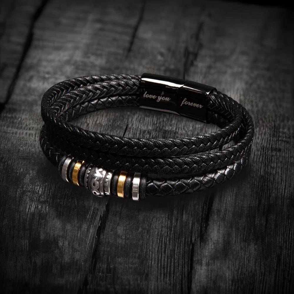 Eternal Serenity Vegan Leather Bracelet for Men