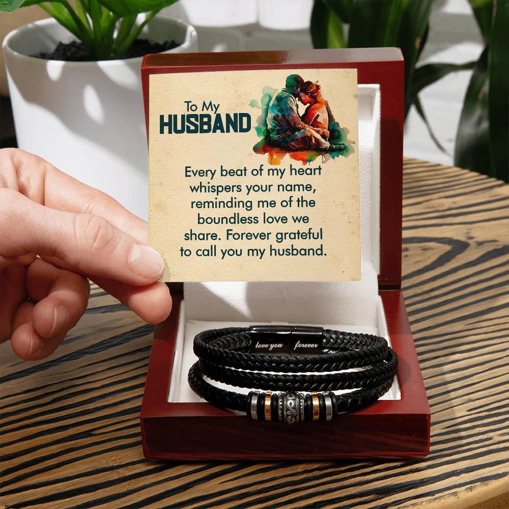 Boundless Love Vegan Leather Bracelet for Men