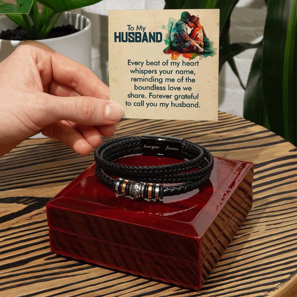 Boundless Love Vegan Leather Bracelet for Men