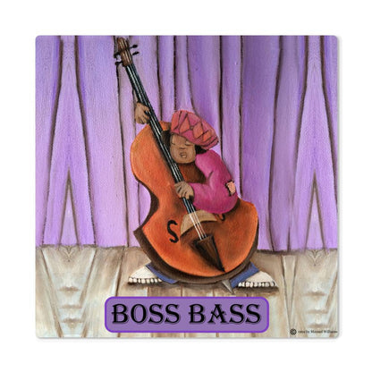 Boss Bass: Original Oil Painting Turned Metal Wall Art