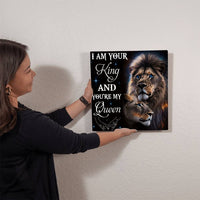 "Regal Love: Lion King & Lioness Wall Art"