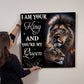 "Regal Love: Lion King & Lioness Wall Art"