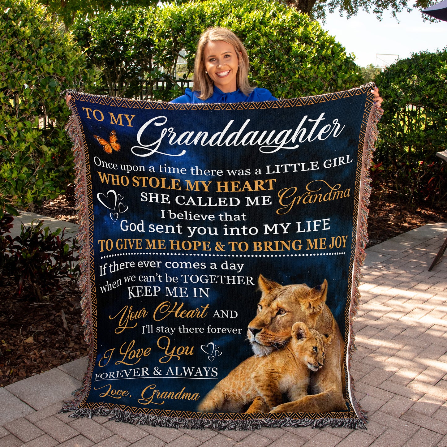 Keep Me In Your Heart-Granddaughter Heirloom Blanket