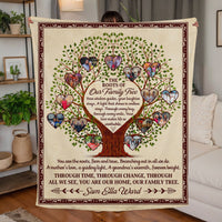 Load image into Gallery viewer, Custom Family Tree Velveteen Plush Blanket – Comforting Keepsake for Mother's Day &amp; Family Gatherings
