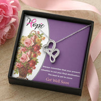 Load image into Gallery viewer, Double Hearts Necklace-Get Well Soon Gift-Always Remember That Your Present Situation Is Not Your Final Destination.
