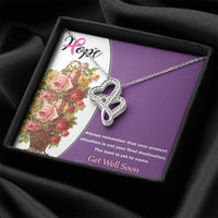Load image into Gallery viewer, Double Hearts Necklace-Get Well Soon Gift-Always Remember That Your Present Situation Is Not Your Final Destination.
