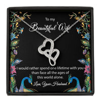 Load image into Gallery viewer, Gift for Wife-One Lifetime-Double Hearts Necklace
