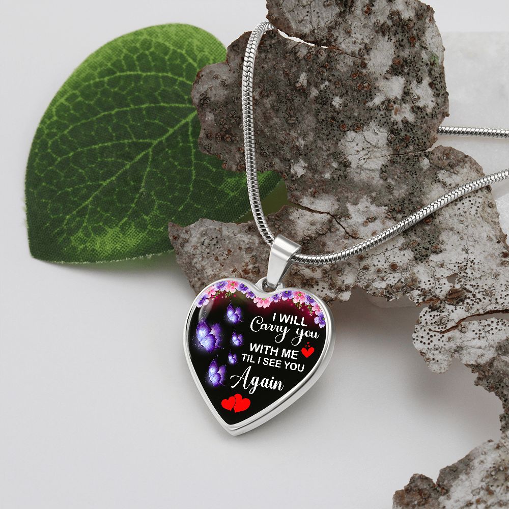 Comfort for Widows Heart Necklace