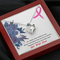 Load image into Gallery viewer, Polished Heart Pendant-Get Well Gift-You are a Survivor 14K White Gold finish
