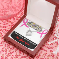 Load image into Gallery viewer, Polished Heart Pendant-Breast Cancer Gift-Have Strong Faith And Go Fight
