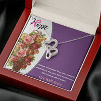 Load image into Gallery viewer, Double Hearts Necklace-Get Well Soon Gift-Always Remember That Your Present Situation Is Not Your Final Destination.
