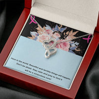 Load image into Gallery viewer, Double Hearts Necklace, Encouragement Gift. Don&#39;t Be Afraid Pray
