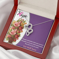Load image into Gallery viewer, Double Hearts Necklace-Get Well Soon Gift-Always Remember That Your Present Situation Is Not Your Final Destination.
