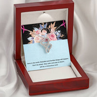 Load image into Gallery viewer, Double Hearts Necklace, Encouragement Gift. Don&#39;t Be Afraid Pray
