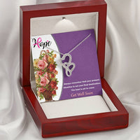 Load image into Gallery viewer, Double Hearts Necklace-Get Well Soon Gift-Always Remember That Your Present Situation Is Not Your Final Destination.
