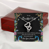 Load image into Gallery viewer, Gift for Wife-One Lifetime-Double Hearts Necklace
