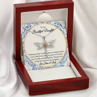 Load image into Gallery viewer, Lovely Daughter-Amazing Dragonfly Necklace-Gift From Dad and Mom-Gift for Daughter-Gift For Her
