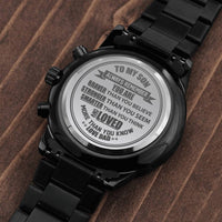 Load image into Gallery viewer, To My Son | Loved more than you know | Gift for Son from Dad | Engraved Watch
