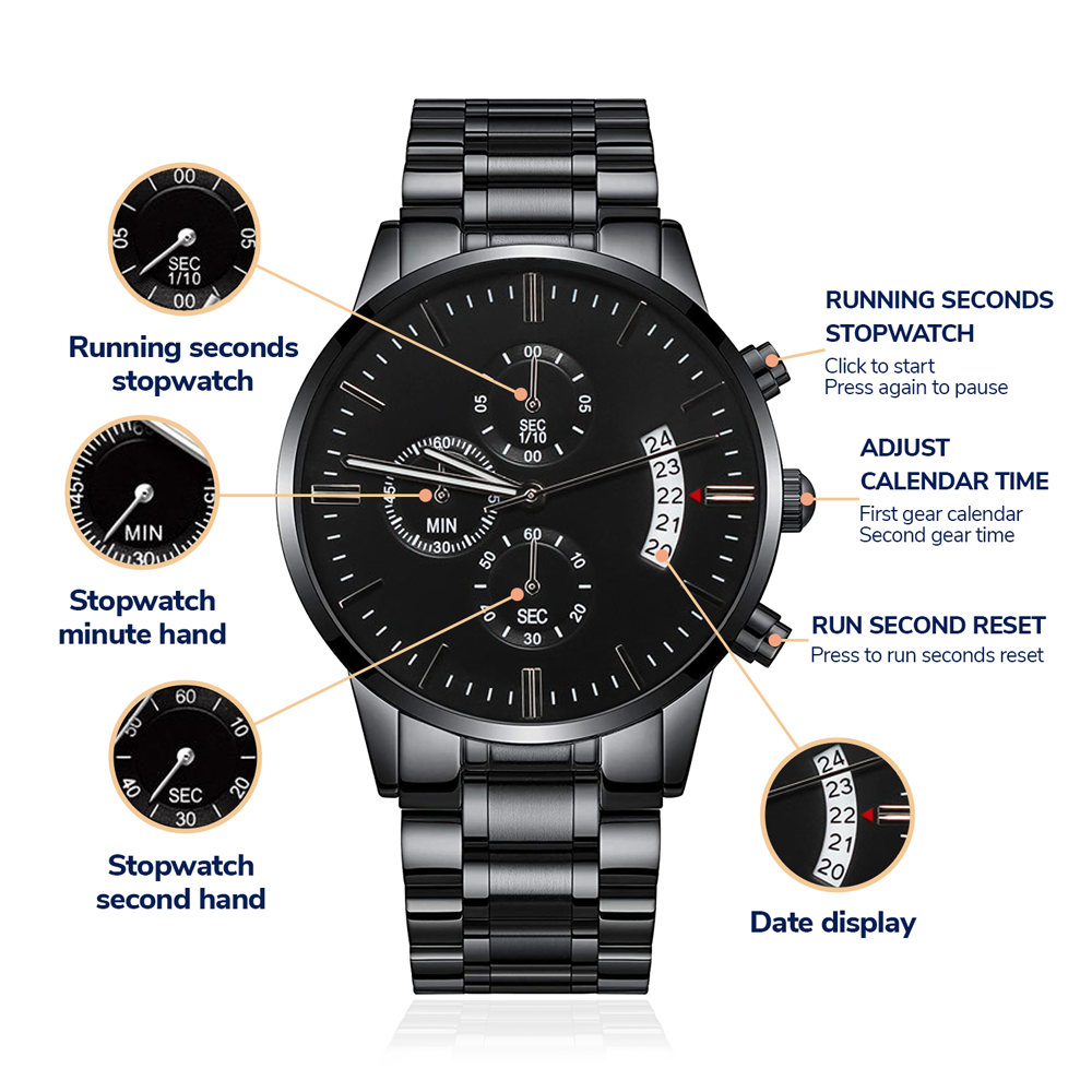 A Bond That Can't Be Broken-Gift To Grandson From Grandma-Engraved Watch