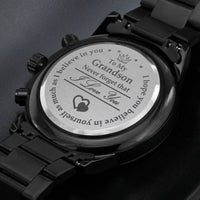 Load image into Gallery viewer, Believe In Yourself-Engraved Chronograph Watch-Gift For Grandson
