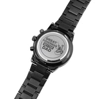 Load image into Gallery viewer, Great Fisherman Better Dad-Engraved Black Chronograph Watch-Gift For Dad
