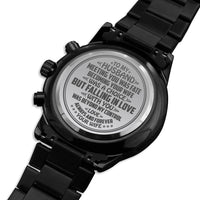 Load image into Gallery viewer, To My Husband | Falling in Love | Gift for Husband | Anniversary Gift | Engraved Black Watch
