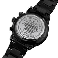 Load image into Gallery viewer, To My Boyfriend | You and Only You | Gift to Boyfriend | Engraved Black Watch |
