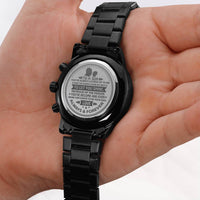 Load image into Gallery viewer, To My Son | Shine | Gift from Dad | Engraved Chronograph Watch |
