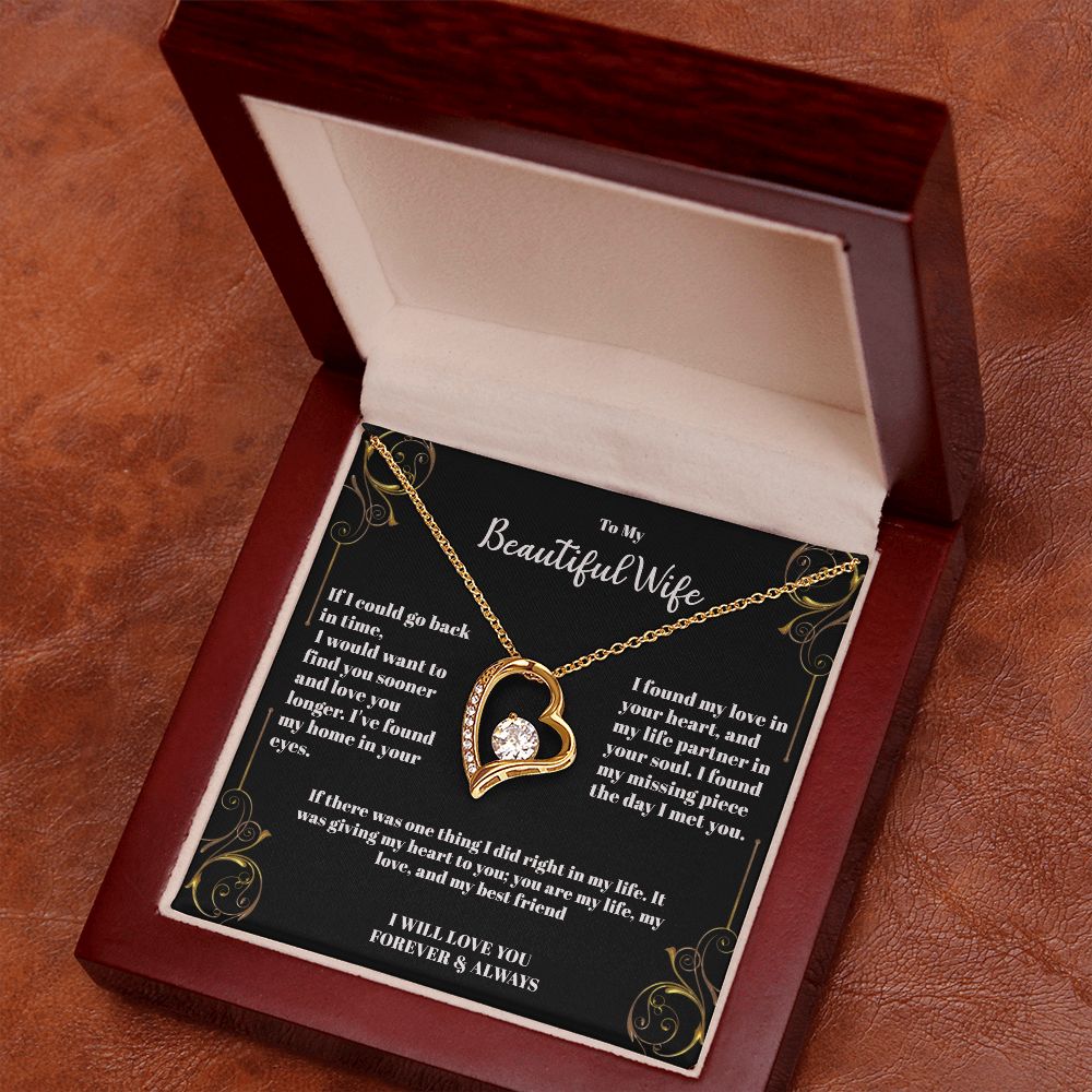 Endless Love Heart Pendant-Forever & Always Necklace for Wife