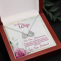 Load image into Gallery viewer, Infinity Heart Necklace, To My Wife, The Love You Share With Me On Our Anniversary
