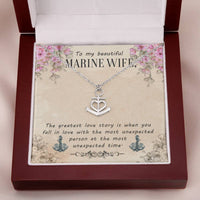 Load image into Gallery viewer, To My Marine Wife | Greatest Love Story | Anchor Necklace | Gift from Husband to Marine Wife
