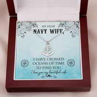Load image into Gallery viewer, My Dear Navy Wife | Oceans of Time | Anchor Necklace | Gift for Navy Wife
