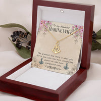 Load image into Gallery viewer, To My Marine Wife | Greatest Love Story | Anchor Necklace | Gift from Husband to Marine Wife
