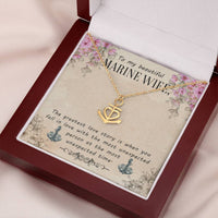 Load image into Gallery viewer, To My Marine Wife | Greatest Love Story | Anchor Necklace | Gift from Husband to Marine Wife
