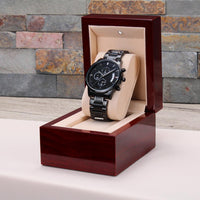 Load image into Gallery viewer, To My Son | Shine | Gift from Dad | Engraved Chronograph Watch |
