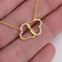 Load image into Gallery viewer, Solid Gold Hearts Necklace | Gift For Wife | You Changed My Life
