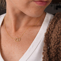 Load image into Gallery viewer, Solid Gold Hearts Necklace | Gift For Wife | You Changed My Life
