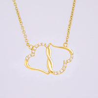 Load image into Gallery viewer, Solid Gold Hearts Necklace | Gift For Wife | You Changed My Life
