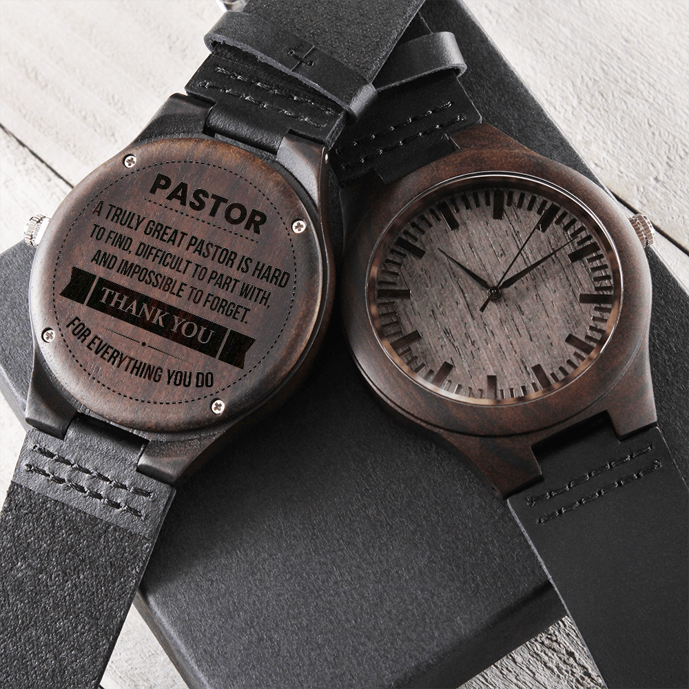 Customized Wood Watch with Luxury Box Gift for Pastor
