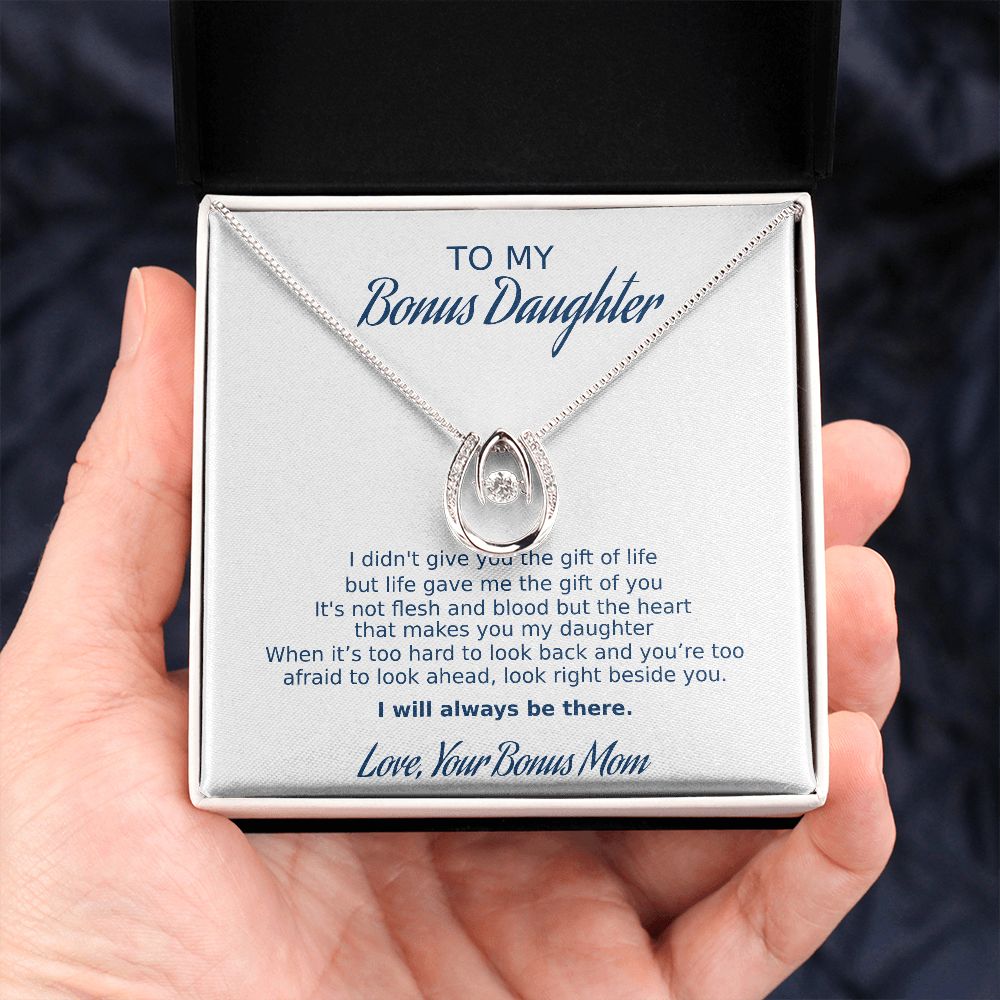 Bonus Daughter - I Will Always Be There - Horseshoe Necklace