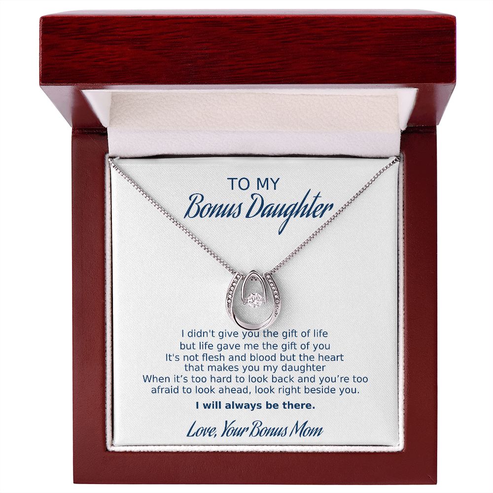 Bonus Daughter - I Will Always Be There - Horseshoe Necklace