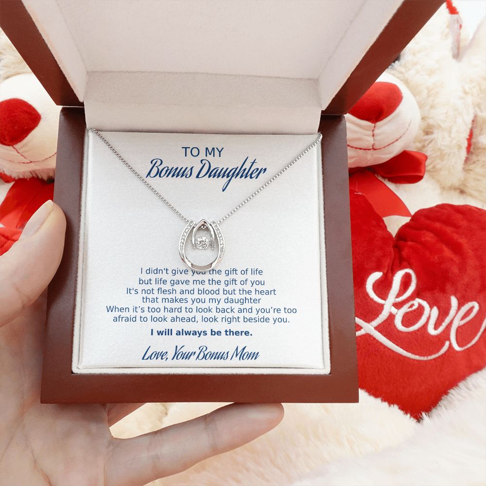 Bonus Daughter - I Will Always Be There - Horseshoe Necklace